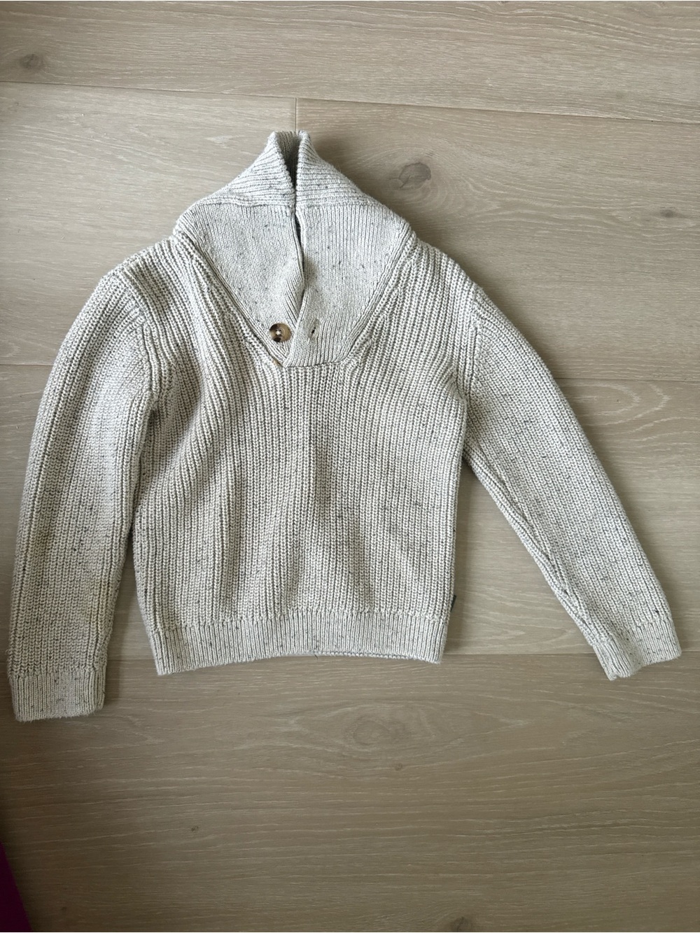 Gerber Cream Knit Turtleneck Sweater with Button Detail